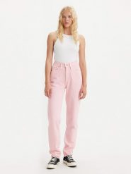 Levi's Dżinsy "80S" - Mom fit - w kolorze jasnoróżowym rozmiar: W28/L30. Różowe jeansy Levi's®, l, z aplikacjami, z podwyższonym stanem. Za 175.67 zł.