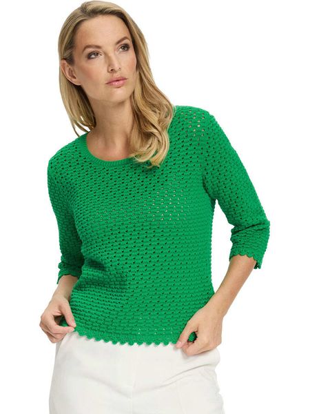 Heine Sweter w kolorze zielonym rozmiar: 50. Zielone swetry Heine, bez wzorów, z bawełny, bez ramiączek. Za 91.95 zł.
