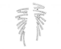 Kolczyki z białego złota z diamentami - 0,41 ct - próba 585. Białe kolczyki Apart, z diamentem, złote. Za 5,990.00 zł.