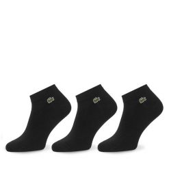 Skarpety krótkie Lacoste. Czarne skarpety Lacoste, bez wzorów. Za 109.99 zł.