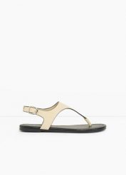 Sandały japonki. Szare klapki bonprix, bez wzorów, bez obcasa. Za 32.99 zł.