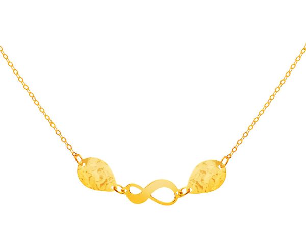 Złoty naszyjnik, ankier - nieskończoność. Żółte naszyjniki Apart, złote. Za 679.00 zł.