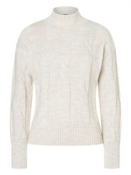 More & More Sweter w kolorze kremowym rozmiar: 38. Brązowe swetry More & More, bez wzorów, ze splotem, bez ramiączek. Za 113.99 zł.