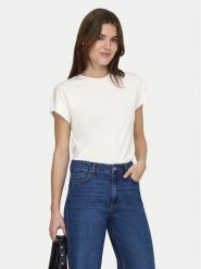 ONLY T-Shirt Erica 15308926 Biały Oversize. Białe t-shirty Only, m, bez wzorów, z bawełny, bez kołnierzyka, bez ramiączek. Za 79.99 zł.
