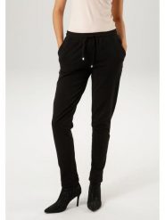 Aniston Spodnie w kolorze czarnym rozmiar: 38. Czarne spodnie materiałowe Aniston, bez wzorów, z bawełny. Za 93.95 zł.