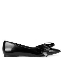 Baleriny GINO ROSSI. Czarne baleriny Gino Rossi, bez wzorów, bez obcasa. Za 299.99 zł.