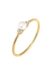 Elli DIAMONDS Damski zaręczynowy z perłą i diamentem (0.03 ct.) w żółtym złocie próby 585 Pierścionki 1 ct. Żółte pierścionki Elli DIAMONDS, z diamentem, złote. Za 1,239.99 zł.
