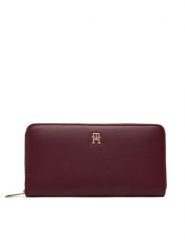 Tommy Hilfiger Duży Portfel Damski Th Icon Lrg Za AW0AW17744 Bordowy. Czerwone portfele TOMMY HILFIGER, bez wzorów, ze skóry. Za 299.99 zł.