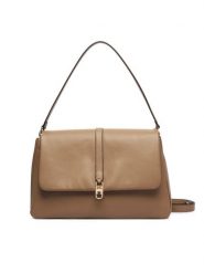 Tommy Hilfiger Torebka Th Libre Satchel AW0AW19197 Beżowy. Brązowe torebki klasyczne TOMMY HILFIGER, bez wzorów, ze skóry, bez dodatków. Za 699.99 zł.