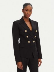 Balmain Marynarka DF1SG008VB00 Czarny Regular Fit. Czarne marynarki i żakiety Balmain, bez wzorów, z wiskozy. Za 7,289.00 zł.