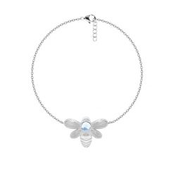 Bransoletka łańcuszkowa Honey z kwarcem, posrebrzana. Bransoletki Lilou, z kwarcem, posrebrzane. Za 259.00 zł.