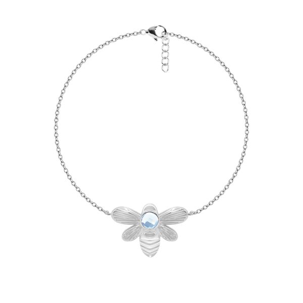 Bransoletka łańcuszkowa Honey z kwarcem, posrebrzana. Bransoletki Lilou, z kwarcem, posrebrzane. Za 259.00 zł.