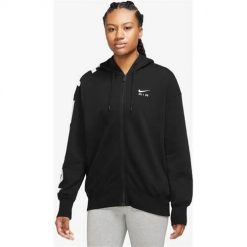 Bluza treningowa damska Nike FB8047. Czarne bluzy Nike, m, bez wzorów, z kapturem. Za 456.00 zł.
