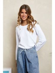 Joséfine Koszulka "Lael" w kolorze białym rozmiar: L. Białe bluzki Joséfine, l, bez wzorów, z wiskozy, bez kołnierzyka, bez ramiączek. Za 100.75 zł.