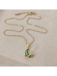 Nakkash Pozłacany naszyjnik z zawieszką - dł. 42 cm rozmiar: onesize. Żółte naszyjniki Nakkash, z cyrkonią, pozłacane. Za 65.38 zł.