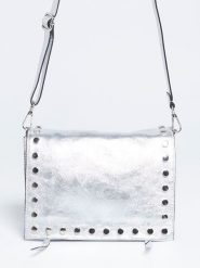 Abaco Skórzana torebka "Iris" w kolorze srebrnym - 20 x 16 x 10,5 cm rozmiar: onesize. Szare torby na ramię Abaco, bez wzorów, z materiału, na ramię, bez dodatków. Za 297.26 zł.