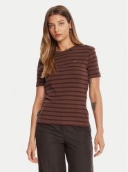 Tommy Hilfiger T-Shirt New Cody WW0WW40587 Brązowy Slim Fit. Brązowe t-shirty TOMMY HILFIGER, l, bez wzorów, z bawełny, bez kołnierzyka, bez ramiączek. Za 219.99 zł.