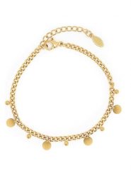 MOODE Bransoletka "Kim" z elementami ozdobnymi rozmiar: onesize. Żółte bransoletki MOODE, ze stali. Za 39.99 zł.