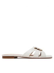 PINKO Klapki Marli 09 SD0313P003 Biały. Białe klapki Pinko, bez wzorów, ze skóry, bez obcasa. Za 759.99 zł.