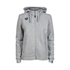 Bluza damska Arena Team Hooded Jacket Panel z kapturem. Szare bluzy Arena, l, bez wzorów, z bawełny, z kapturem. Za 299.00 zł.