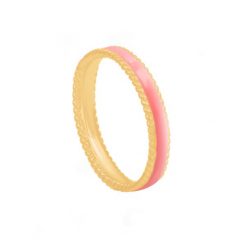 Pierścionek Colors z różową emalią pozłacany. Żółte pierścionki Lilou, pozłacane. Za 149.00 zł.