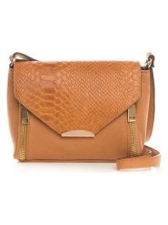 Lia Biassoni Skórzana torebka "Gorgone" w kolorze jasnobrązowym - 20 x 16 x 6 cm rozmiar: onesize. Brązowe torby na ramię Lia Biassoni, bez wzorów, z materiału, na ramię, bez dodatków. Za 217.99 zł.
