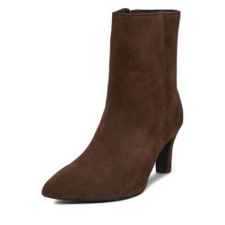 Botki GINO ROSSI. Brązowe botki Gino Rossi, bez wzorów, bez obcasa, na słupku, bez zapięcia. Za 429.99 zł.