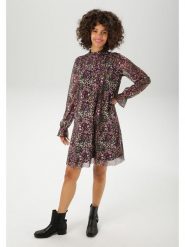 Aniston Sukienka w kolorze brązowo-bordowym rozmiar: 40. Brązowe sukienki Aniston, bez wzorów, bez kołnierzyka, bez ramiączek, midi. Za 95.99 zł.