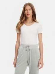 Guess T-Shirt O5RI02 KBBU1 Biały Regular Fit. Białe t-shirty Guess, m, z aplikacjami, bez kołnierzyka, bez ramiączek. Za 139.99 zł.