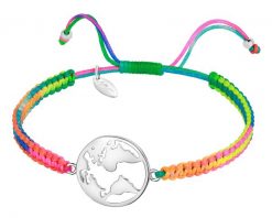 Bransoletka z elementami srebra z efektem Tie Dye - planeta. Bransoletki Apart, srebrne. W wyprzedaży za 100.80 zł.