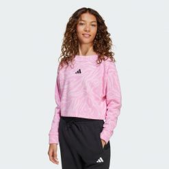 Bluza Future Icons Cropped. Czarne bluzy Adidas, bez wzorów, z bawełny, bez kaptura. Za 199.00 zł.