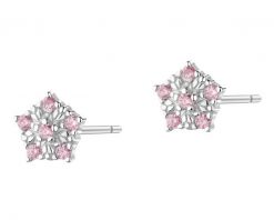 Kolczyki srebrne z cyrkoniami - śnieżynki. Szare kolczyki Apart, z cyrkonią, srebrne. Za 99.00 zł.