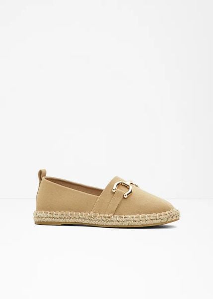 Espadryle ze sprzączką. Czarne baleriny bonprix, bez wzorów, bez obcasa. Za 79.99 zł.