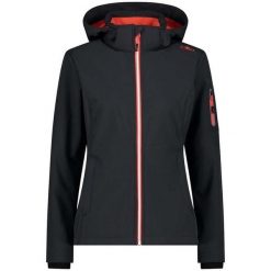Kurtka damska turystyczna CMP 39A5006. Czerwone kurtki sportowe CMP, bez wzorów, z softshellu, bez kaptura, trekkingowe. W wyprzedaży za 314.99 zł.