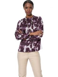 Creation L Bluzka w kolorze ciemnofioletowo-białym rozmiar: 48. Różowe bluzki creation L, l, bez wzorów, bez kołnierzyka, bez ramiączek. Za 41.88 zł.