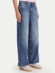 Guess Jeans Jeansy W5YA0Y D6333 Niebieski Wide Leg. Niebieskie jeansy Guess Jeans, z aplikacjami. Za 329.99 zł.