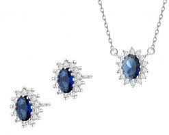 Srebrne kolczyki i naszyjnik z cyrkoniami - komplet. Szare naszyjniki Apart, z cyrkonią, srebrne. Za 369.00 zł.