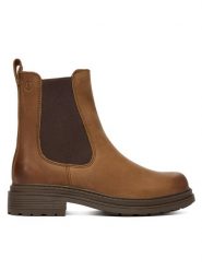 Clarks Sztyblety Orinoco3 Top 26182904 Brązowy. Brązowe botki Clarks, bez wzorów, ze skóry, bez obcasa, na płaskiej podeszwie, bez zapięcia. Za 569.99 zł.