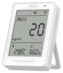 Miernik jakości powietrza WiFi LCD Sonoff AirGuard PM2.5 SAWF-07P. Nawilżacze powietrza Sonoff. Za 169.00 zł.