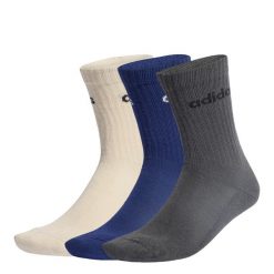Skarpety Linear Crew Socks Cushioned 6 Pair Pack. Brązowe skarpety Adidas, bez wzorów. Za 79.95 zł.