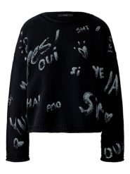 Oui Sweter w kolorze czarno-kremowym rozmiar: 34. Czarne swetry Oui, bez wzorów, bez ramiączek. Za 369.99 zł.