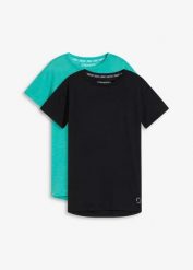 T-shirt sportowy (2 szt.), szybkoschnący. Czerwone koszulki sportowe bonprix, bez wzorów, bez ramiączek. Za 109.99 zł.