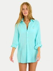 Banana Moon Koszula Garel Zelena MWW04 Turkusowy Regular Fit. Niebieskie koszule Banana Moon, m, bez wzorów, z bawełny, bez kołnierzyka, bez ramiączek. Za 459.99 zł.