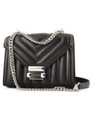 Michael Kors Skórzana torebka w kolorze czarnym - 20 x 15 x 9 cm rozmiar: onesize. Czarne torby na ramię Michael Kors, bez wzorów, z materiału, na ramię, pikowane, bez dodatków. Za 687.99 zł.