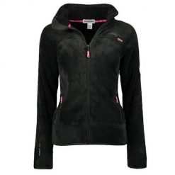 Bluza sportowa damska Geographical Norway Upaline. Czarne bluzy Geographical Norway, na zimę, l, bez wzorów, z materiału, z kapturem. Za 193.00 zł.