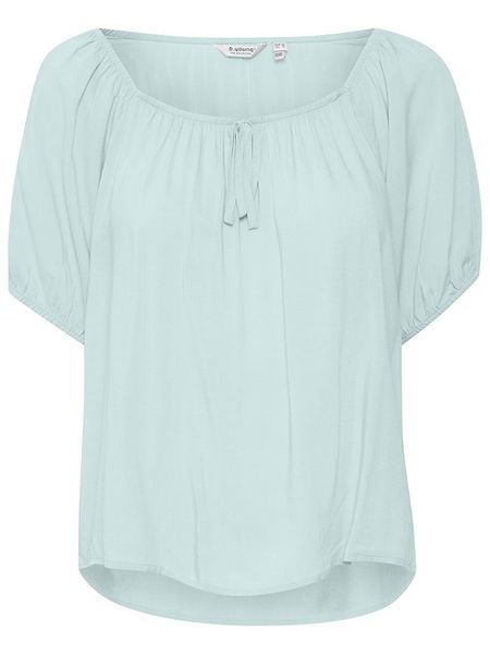 B.young Koszulka w kolorze błękitnym rozmiar: 40. Niebieskie bluzki b.young, s, bez wzorów, z wiskozy, klasyczne, bez kołnierzyka, bez ramiączek. Za 41.39 zł.