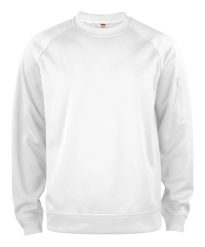 Clique Basic Active bluza z okrągłym dekoltem z poliestru – White. Białe bluzy CLIQUE, s, bez wzorów, z włókna, bez kaptura. Za 162.59 zł.