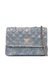 Guess Torebka Giully II HWDG96 73200 Niebieski. Niebieskie torebki klasyczne Guess, z aplikacjami, z materiału, bez dodatków. Za 589.99 zł.