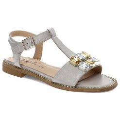 Beżowe Sandały S.Barski Eleganckie Obuwie Damskie. Brązowe sandały S.BARSKI, bez wzorów, eleganckie, bez obcasa, na płaskiej podeszwie, bez zapięcia. Za 109.00 zł.