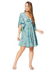 Aller Simplement Sukienka w kolorze błękitnym rozmiar: 34/36. Niebieskie sukienki Aller Simplement, bez wzorów, klasyczne, bez kołnierzyka, bez ramiączek, mini. Za 56.99 zł.